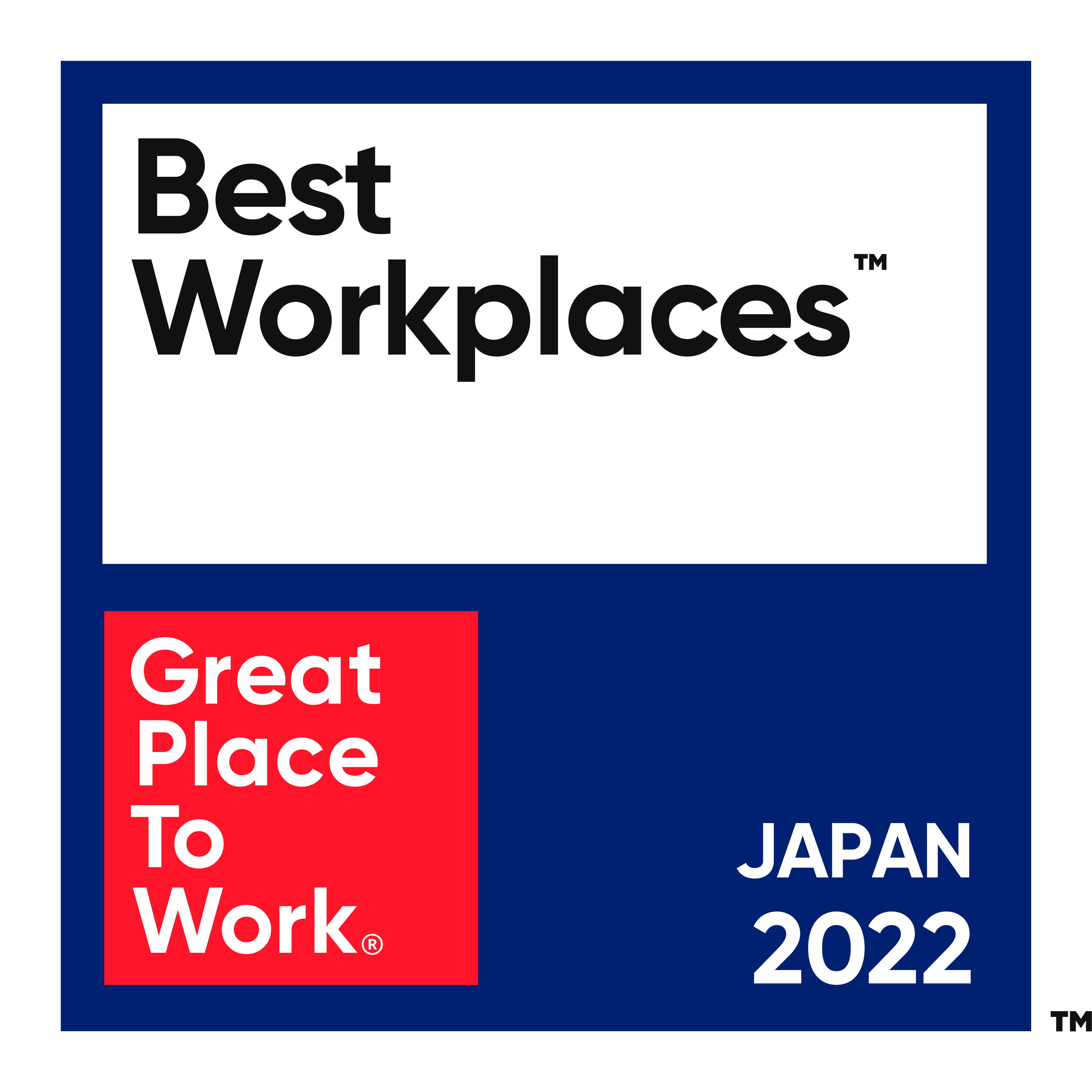 Great Place to Work® Institute Japanが選出する2022年版「働きがいのある会社」ランキング　ベスト15位受賞しました！