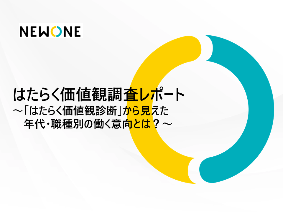 はたらく価値観調査レポート ～「はたらく価値観診断」から見えた年代・職種別の働く意向とは？～